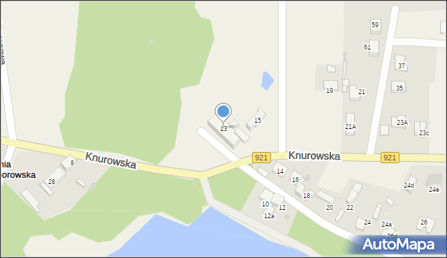 Kuźnia Nieborowska, Knurowska, 13, mapa Kuźnia Nieborowska