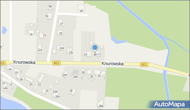 Kuźnia Nieborowska, Knurowska, 25, mapa Kuźnia Nieborowska