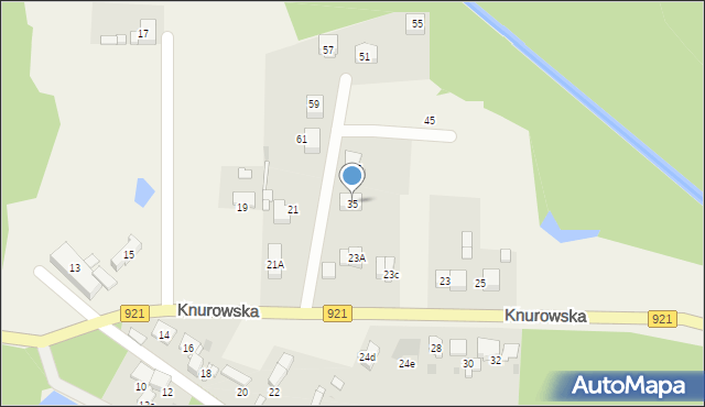 Kuźnia Nieborowska, Knurowska, 35, mapa Kuźnia Nieborowska