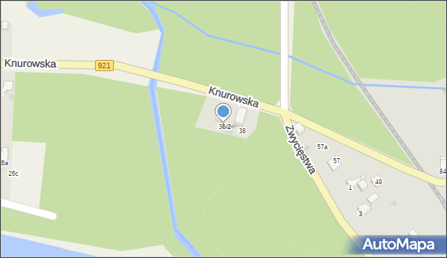 Kuźnia Nieborowska, Knurowska, 38b, mapa Kuźnia Nieborowska