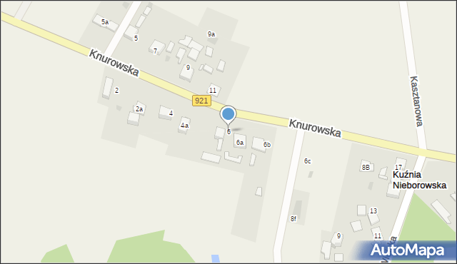 Kuźnia Nieborowska, Knurowska, 6, mapa Kuźnia Nieborowska