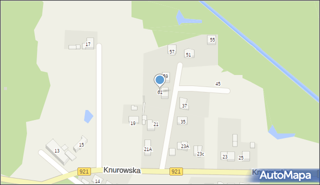 Kuźnia Nieborowska, Knurowska, 61, mapa Kuźnia Nieborowska