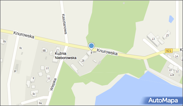 Kuźnia Nieborowska, Knurowska, 8, mapa Kuźnia Nieborowska