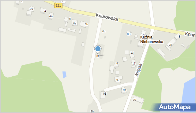 Kuźnia Nieborowska, Knurowska, 8f, mapa Kuźnia Nieborowska