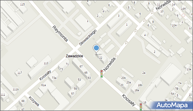 Radzionków, Knosały Józefa, ks. dr., 22b, mapa Radzionków