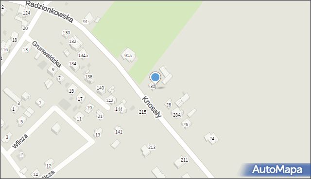 Radzionków, Knosały Józefa, ks. dr., 30a, mapa Radzionków