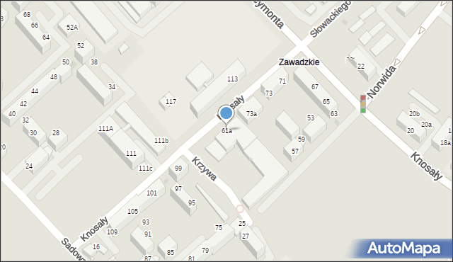 Radzionków, Knosały Józefa, ks. dr., 61a, mapa Radzionków