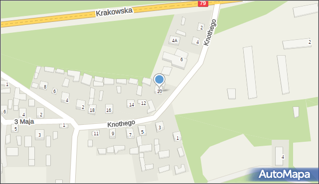 Ruszcza, Knothego Stanisława, 10, mapa Ruszcza