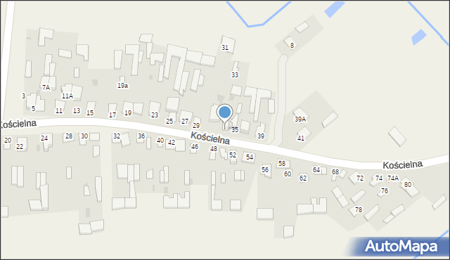 Adamów, Kościelna, 35A, mapa Adamów