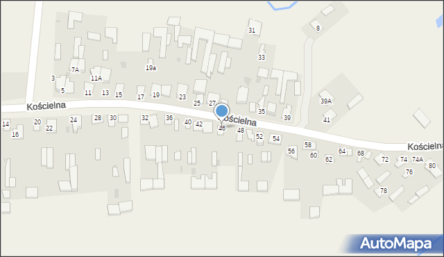 Adamów, Kościelna, 46, mapa Adamów