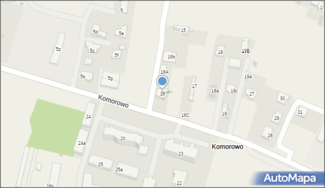 Adamowo, Komorowo, 16, mapa Adamowo
