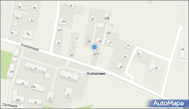 Adamowo, Komorowo, 19, mapa Adamowo