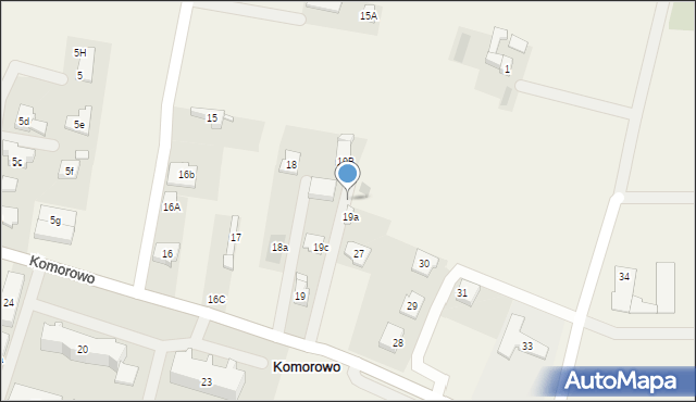 Adamowo, Komorowo, 19a, mapa Adamowo