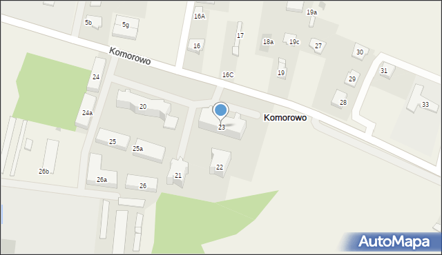 Adamowo, Komorowo, 23, mapa Adamowo