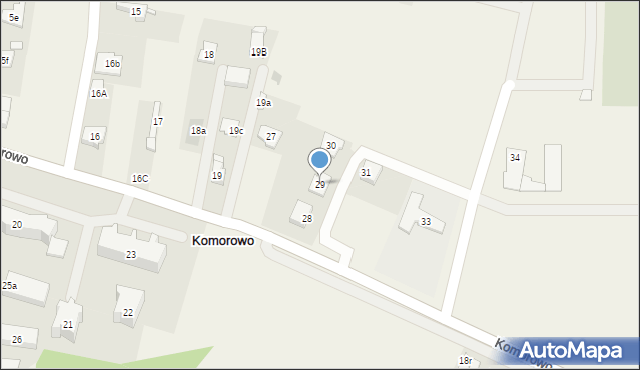 Adamowo, Komorowo, 29, mapa Adamowo