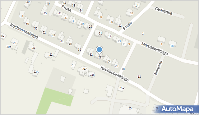 Aleksandrów Kujawski, Kochanowskiego Jana, 28, mapa Aleksandrów Kujawski