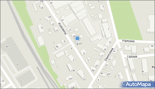 Aleksandrów Kujawski, Kościelna, 8, mapa Aleksandrów Kujawski