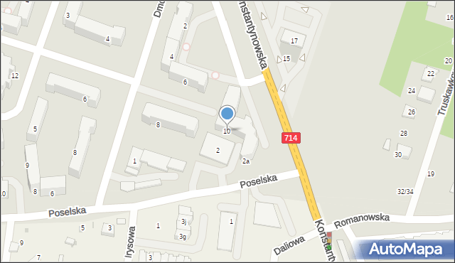 Aleksandrów Łódzki, Konstantynowska, 10, mapa Aleksandrów Łódzki