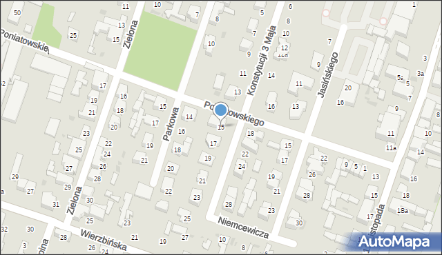Aleksandrów Łódzki, Konstytucji 3 Maja, 15, mapa Aleksandrów Łódzki