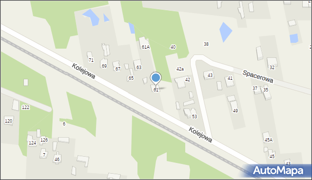 Aleksandrówka, Kolejowa, 61, mapa Aleksandrówka