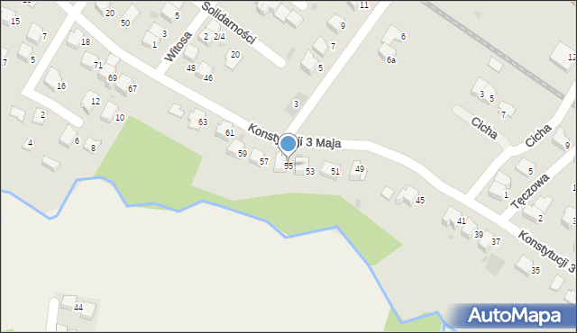 Andrychów, Konstytucji 3 Maja, 55, mapa Andrychów