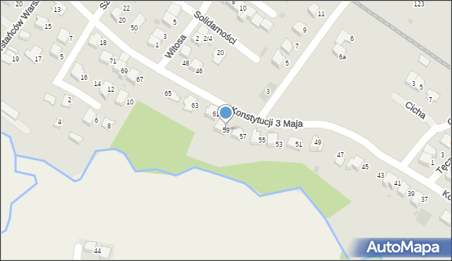Andrychów, Konstytucji 3 Maja, 59, mapa Andrychów