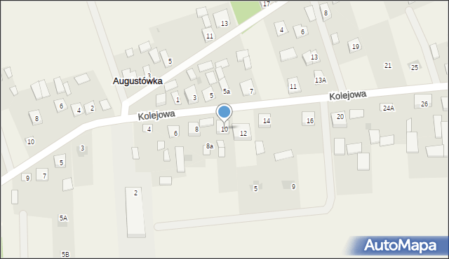 Augustówka, Kolejowa, 10, mapa Augustówka