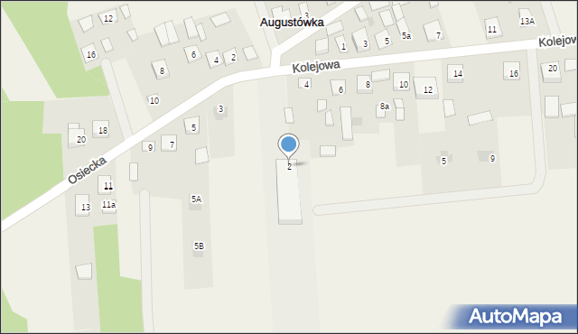 Augustówka, Kolejowa, 2, mapa Augustówka