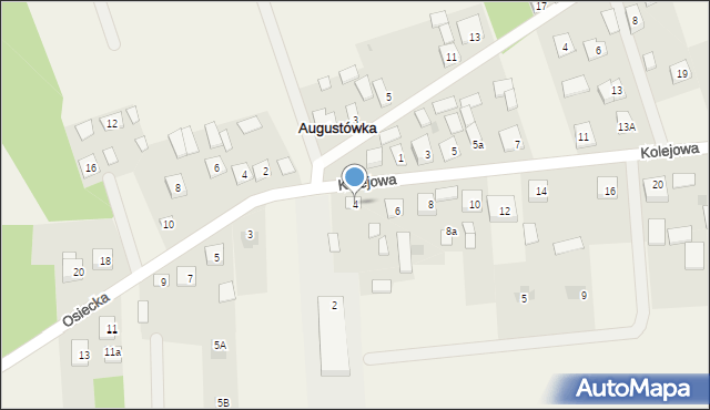 Augustówka, Kolejowa, 4, mapa Augustówka