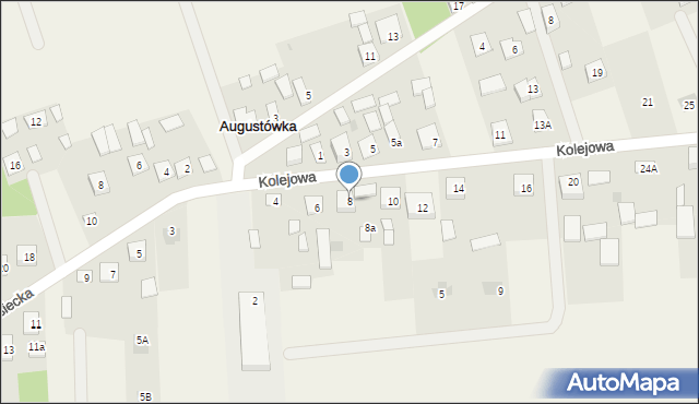 Augustówka, Kolejowa, 8, mapa Augustówka