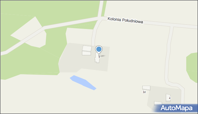 Baczyna, Kolonia Południowa, 3, mapa Baczyna