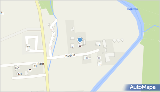 Baligród, Kościa Tomasza, ks., 11, mapa Baligród