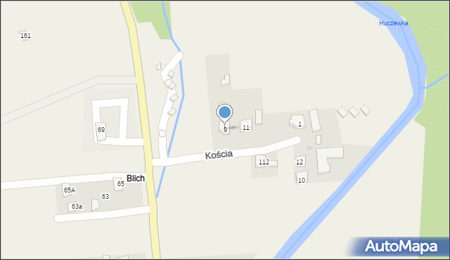 Baligród, Kościa Tomasza, ks., 9, mapa Baligród