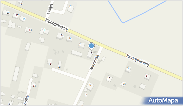 Banie Mazurskie, Konopnickiej Marii, 5, mapa Banie Mazurskie