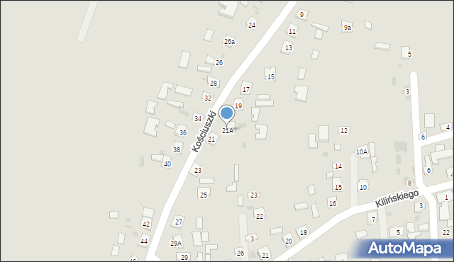 Baranów Sandomierski, Kościuszki Tadeusza, gen., 21A, mapa Baranów Sandomierski