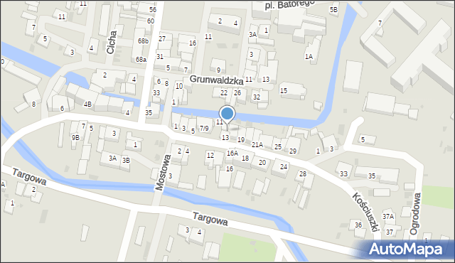 Barczewo, Kościuszki Tadeusza, gen., 15, mapa Barczewo