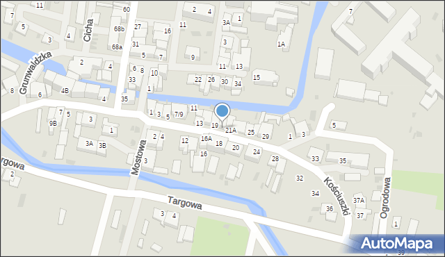 Barczewo, Kościuszki Tadeusza, gen., 21, mapa Barczewo