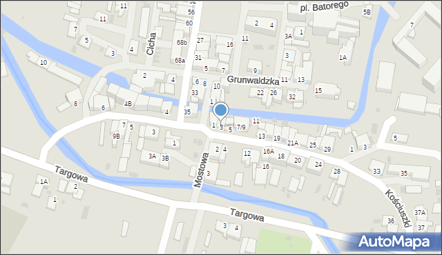 Barczewo, Kościuszki Tadeusza, gen., 3, mapa Barczewo