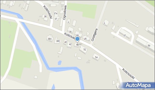 Barczewo, Kościuszki Tadeusza, gen., 50, mapa Barczewo