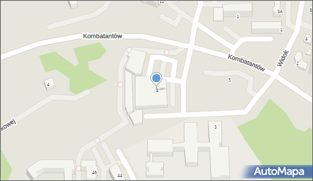 Barlinek, Kombatantów, 4, mapa Barlinek