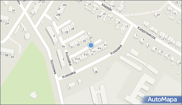 Barlinek, Kossaka Wojciecha, 4/8, mapa Barlinek