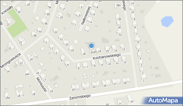 Bartoszyce, Kochanowskiego Jana, 17, mapa Bartoszyce