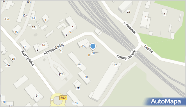 Bartoszyce, Konopnickiej Marii, 2B, mapa Bartoszyce