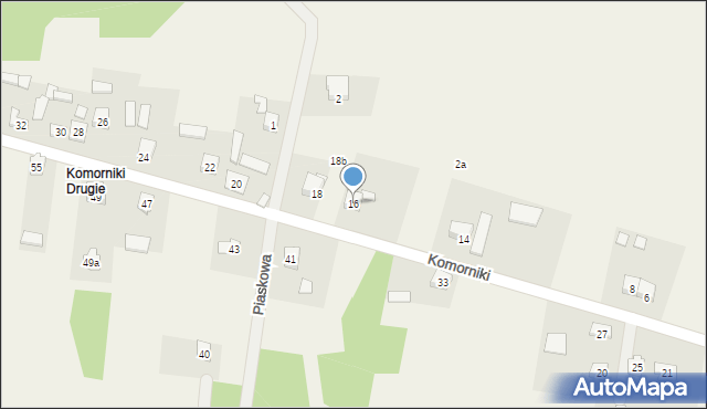 Bęczków, Komorniki, 16, mapa Bęczków