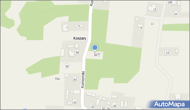 Bęczków, Komorniki, 34, mapa Bęczków