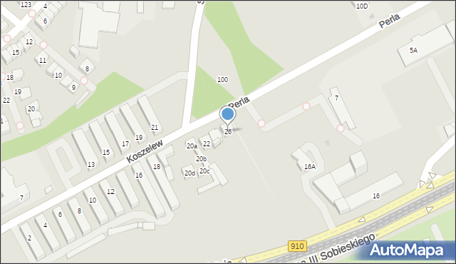 Będzin, Koszelew, 26, mapa Będzin