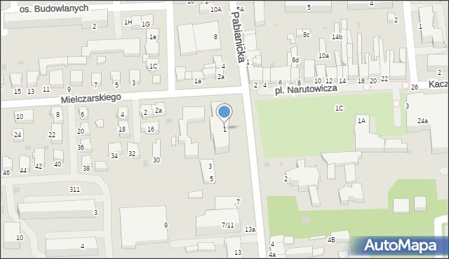 Bełchatów, Kościuszki Tadeusza, gen., 1, mapa Bełchatów