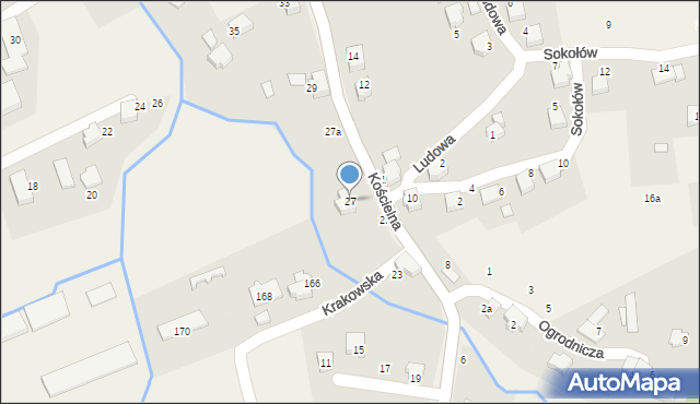 Bestwina, Kościelna, 27, mapa Bestwina