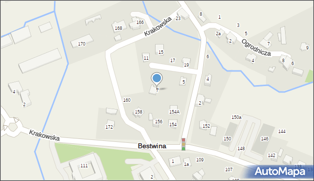 Bestwina, Kościelna, 7, mapa Bestwina