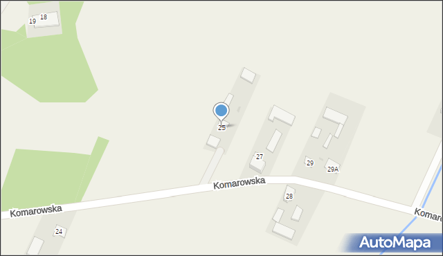 Bezwola, Komarowska, 25, mapa Bezwola